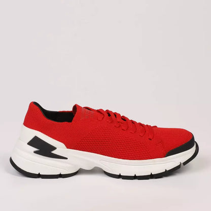 Neil Barrett Red Textile Men Sneaker