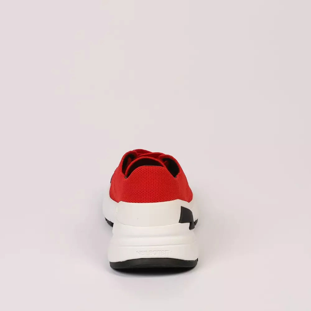 Neil Barrett Red Textile Men Sneaker