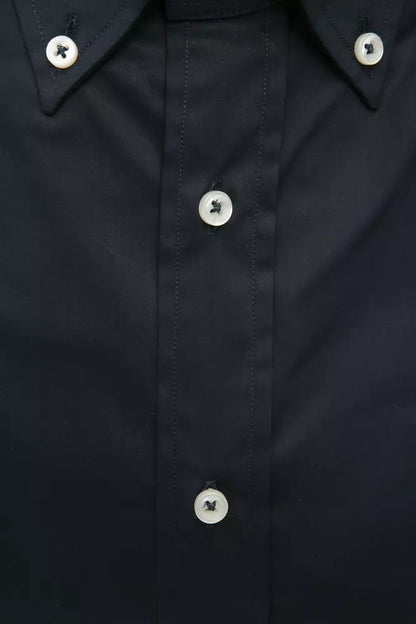 Robert Friedman Black Cotton Men Shirt