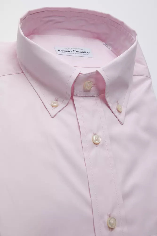 Robert Friedman Pink Cotton Men's Shirt