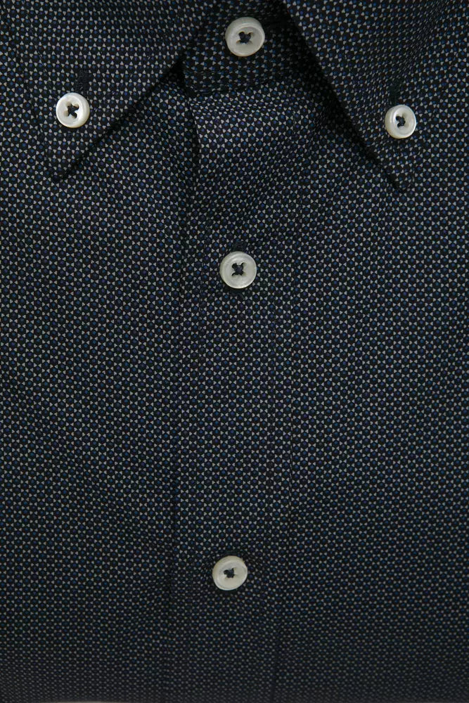 Robert Friedman Black Cotton Men's Shirt