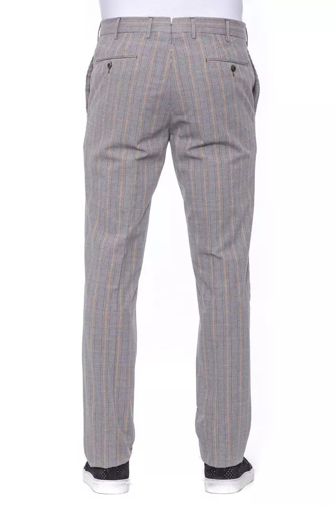 PT Torino Gray Cotton Men Trousers