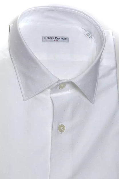 Robert Friedman White Cotton Men Shirt