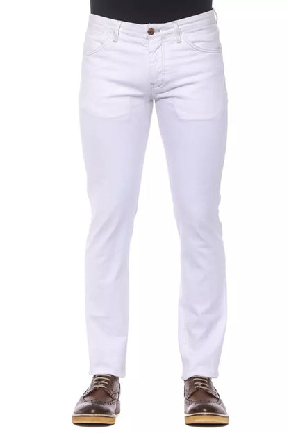 PT Torino White Cotton Men Trouser