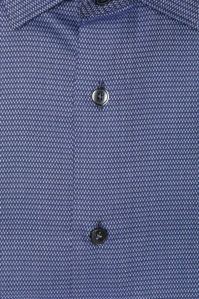 Robert Friedman Blue Cotton Men Shirt