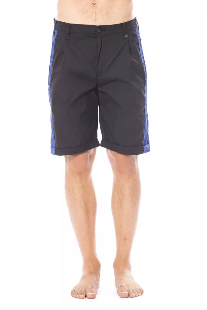 Verri Black Cotton Men's Casual Short