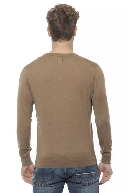 Billionaire Italian Couture Beige Cashmere Men Sweater