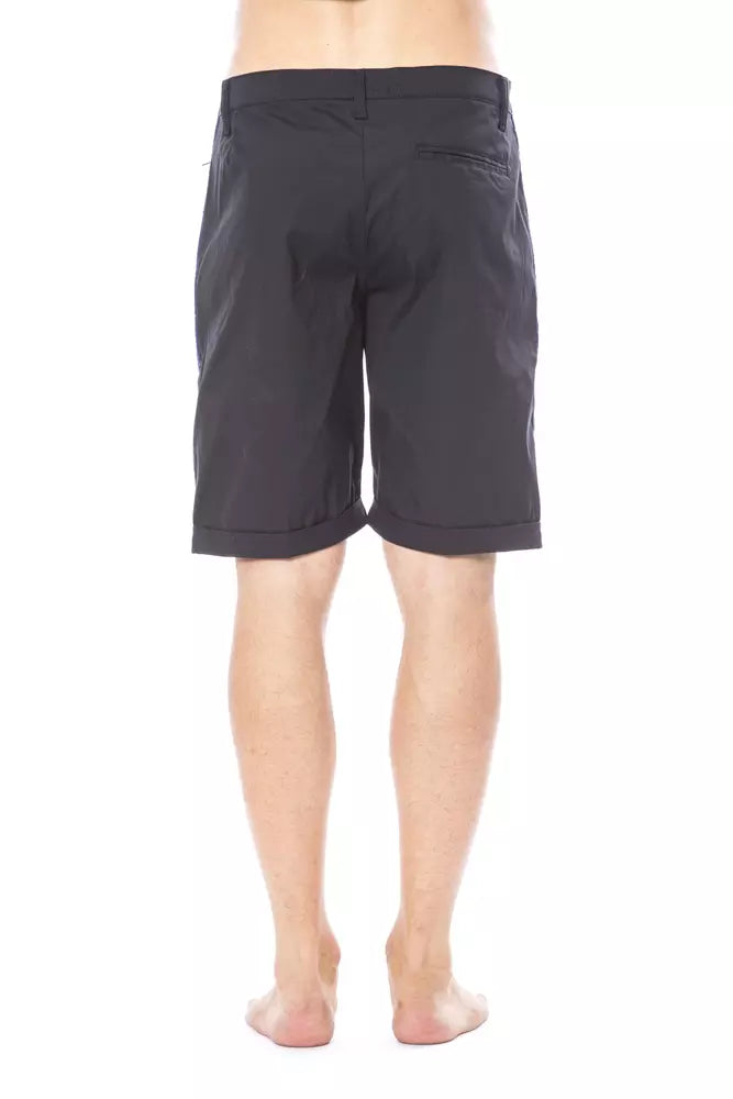 Verri Black Cotton Men's Casual Short