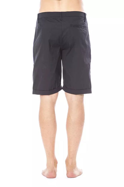 Verri Black Cotton Men's Casual Short