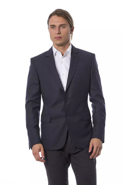 Verri Blue Wool Men Blazer