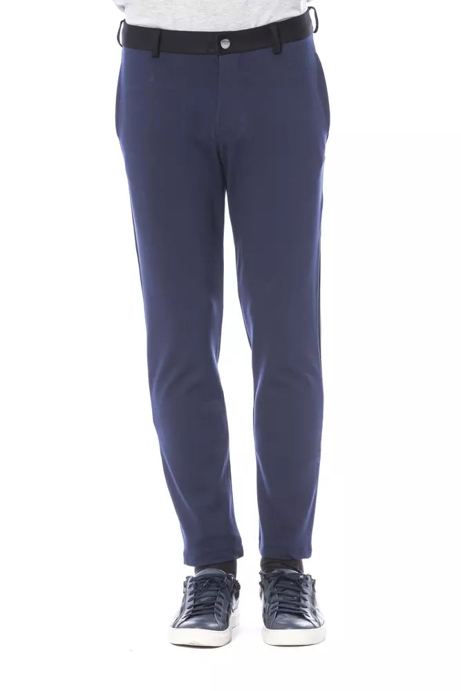 Verri Blue Viscose Men Pants