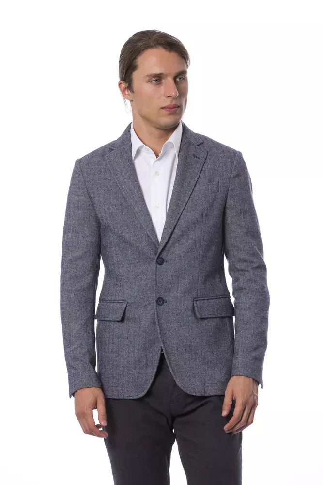 Verri Blue Polyester Mens Blazer