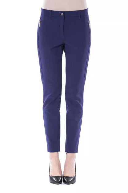 BYBLOS Blue Polyester Women Pant