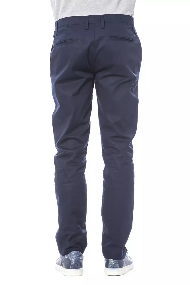 Verri Blue Polyester Men's Pant