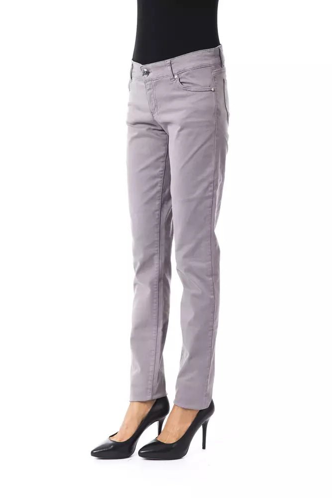 BYBLOS Gray Cotton Women Pants