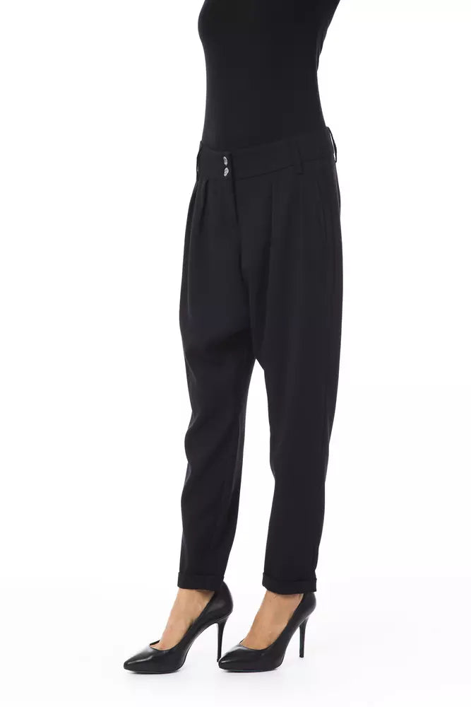 BYBLOS Black Polyester Women Pant