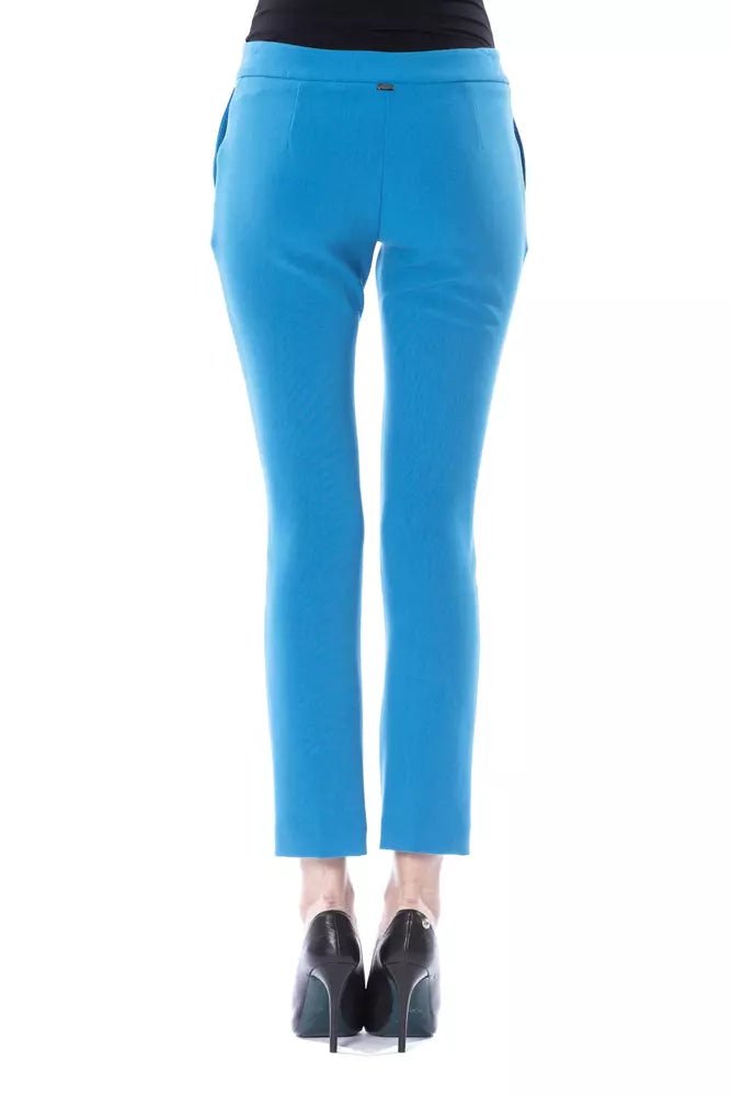 BYBLOS Light Blue Polyester Women Pant