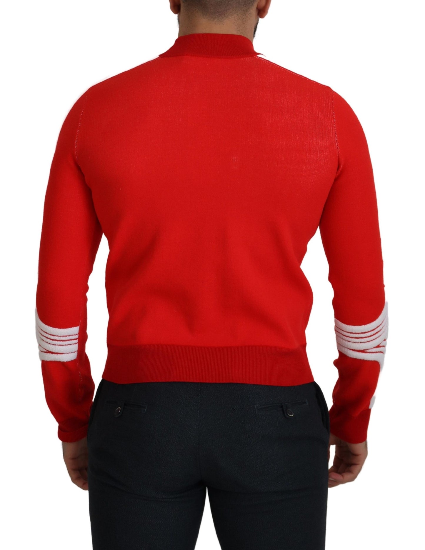 GCDS Elegant Red Pullover Sweater for Men