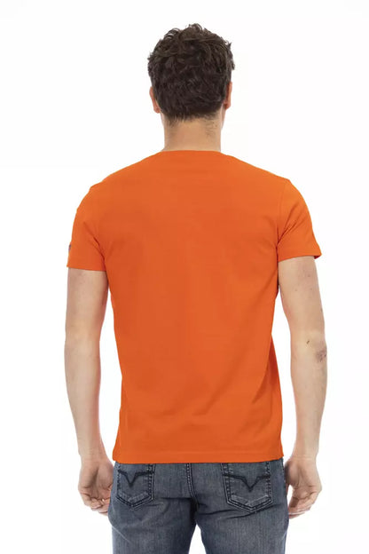 Trussardi Action Orange Cotton Men T-Shirt