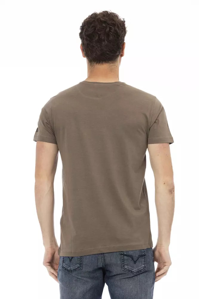 Trussardi Action Brown Cotton Men T-Shirt