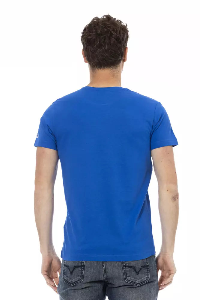 Trussardi Action Blue Cotton Men T-Shirt