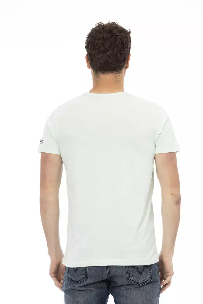 Trussardi Action Light Blue Cotton Men T-Shirt