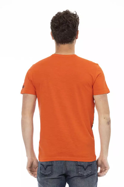 Trussardi Action Orange Cotton Men T-Shirt