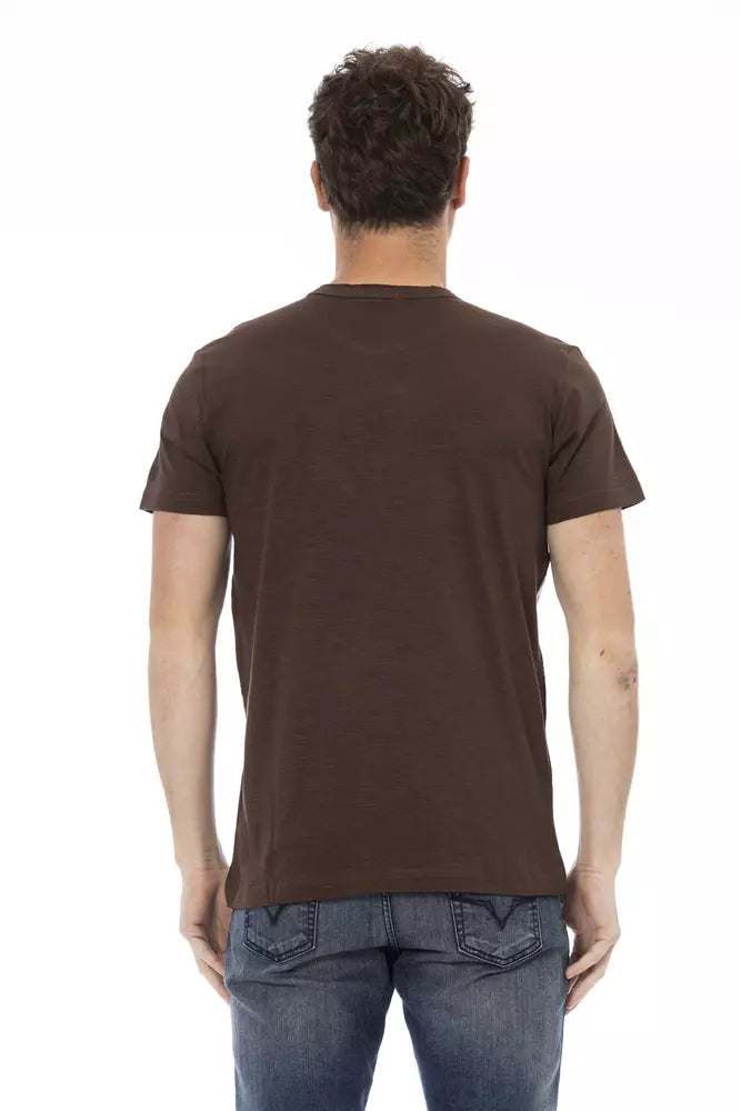 Trussardi Action Brown Cotton Mens T-Shirt