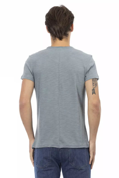 Trussardi Action Gray Cotton Men T-Shirt