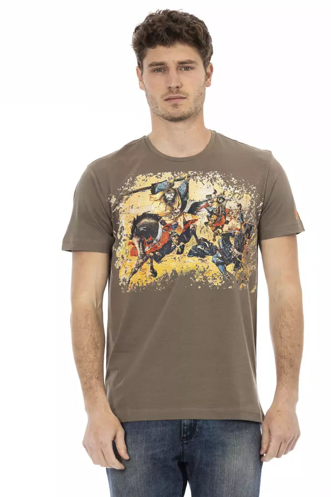 Trussardi Action Brown Cotton Men T-Shirt