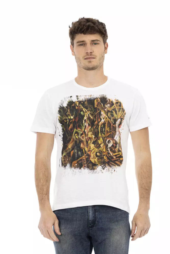 Trussardi Action White Cotton Men T-Shirt