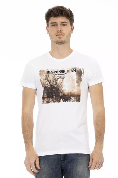 Trussardi Action White Cotton Men T-Shirt