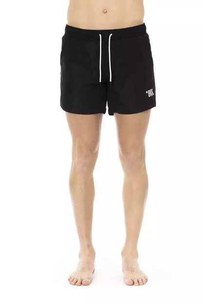 Bikkembergs Chic Black Swim Shorts with Signature Band