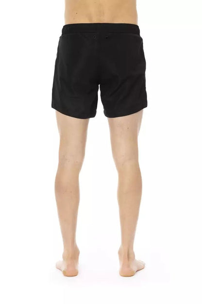 Bikkembergs Chic Black Swim Shorts with Signature Band