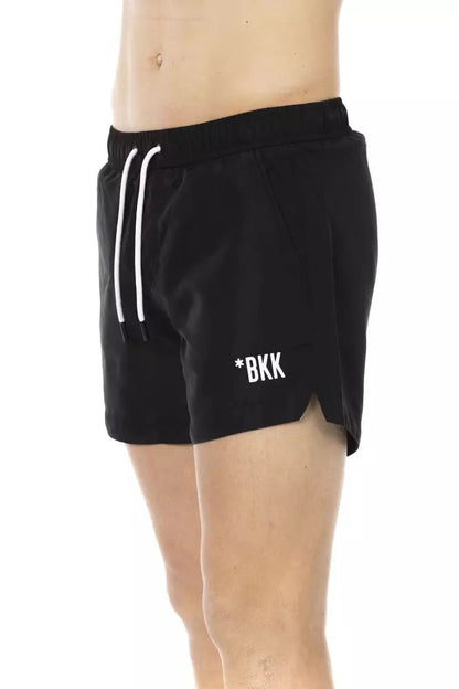 Bikkembergs Black Polyester Men Swim Short