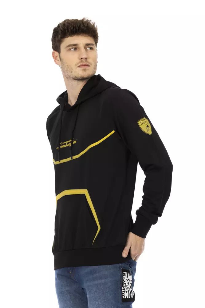 Automobili Lamborghini Black Polyester Men Sweatshirt