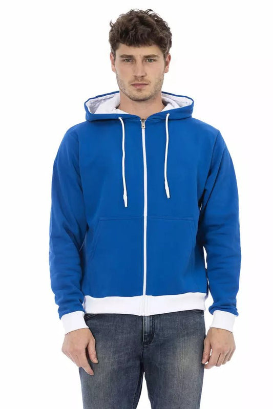 Baldinini Trend Blue Wool Men Sweater