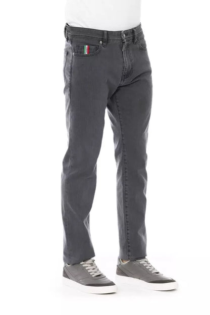 Baldinini Trend Gray Cotton Men Jeans