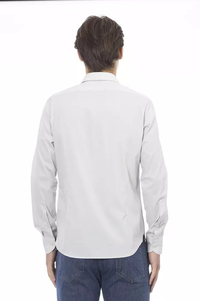 Baldinini Trend Gray Cotton Men Shirt