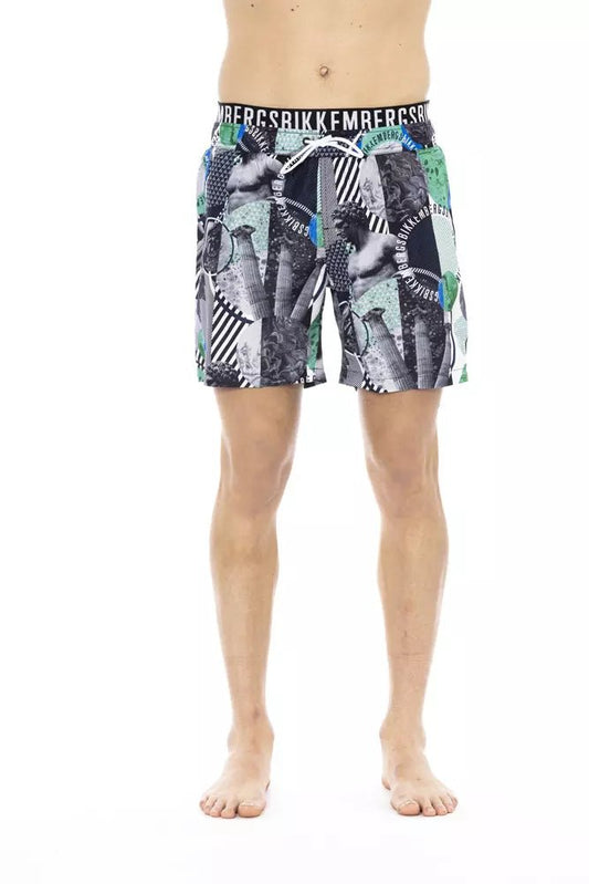 Bikkembergs Multicolor Polyester Men Swim Short