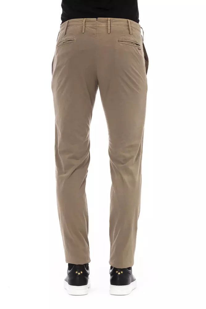 PT Torino Beige Cotton Men Trouser