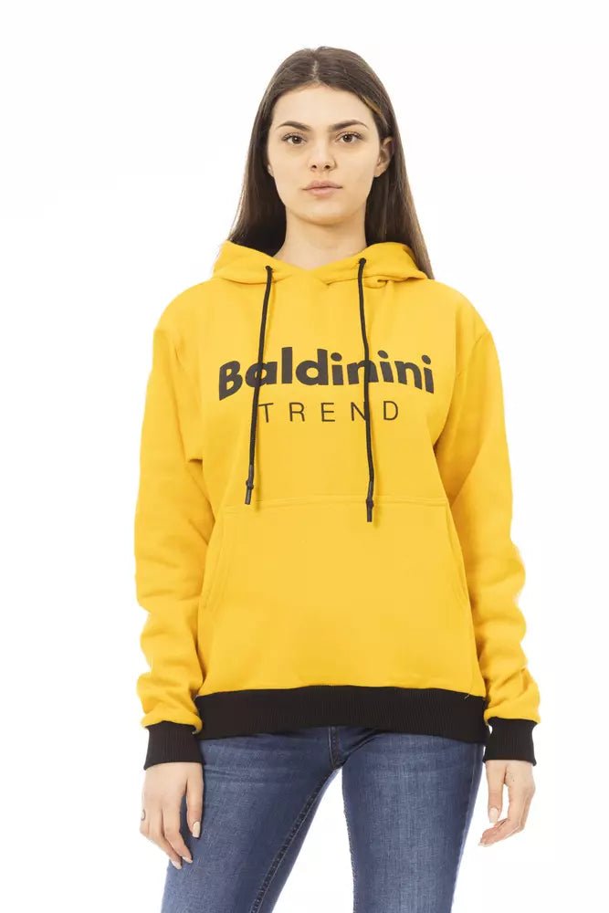 Baldinini Trend Yellow Cotton Women Hoodie