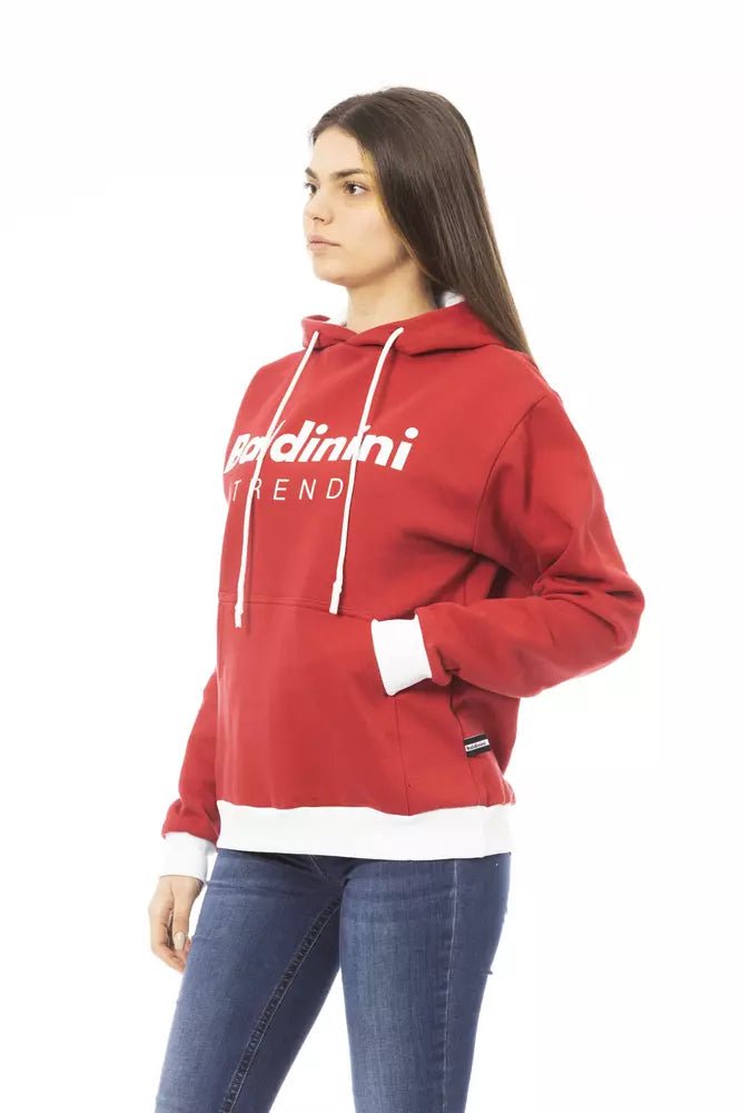 Baldinini Trend Red Cotton Women Hoodie