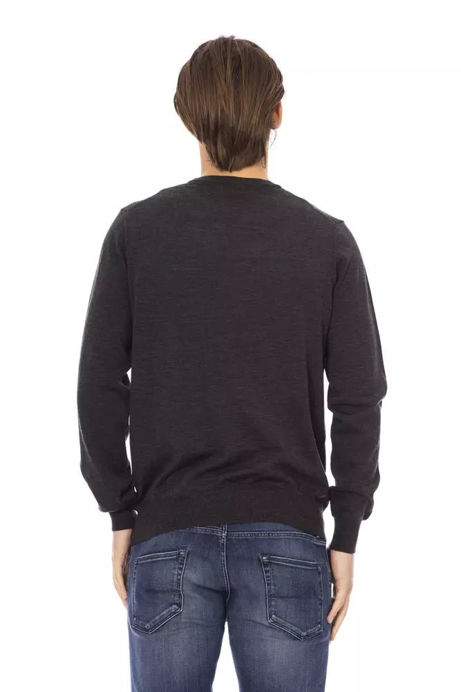 Baldinini Trend Gray Fabric Men Sweater