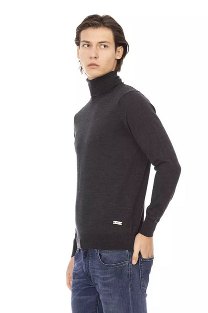 Baldinini Trend Gray Fabric Men Sweater