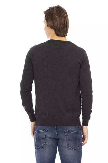 Baldinini Trend Gray Fabric Men Sweater