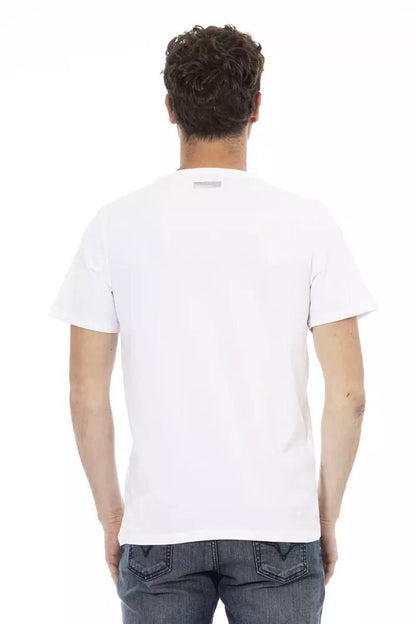 Bikkembergs Sleek White Printed Cotton Tee