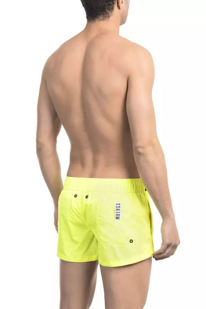 Bikkembergs Yellow Polyamide Men Swim Short