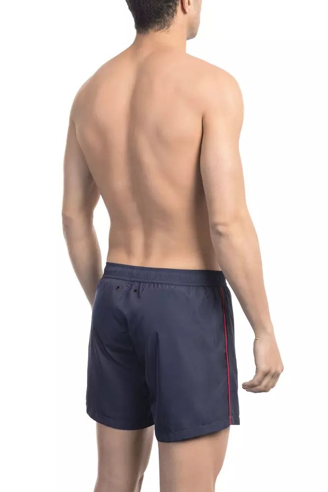 Bikkembergs Blue Polyester Men Swim Short