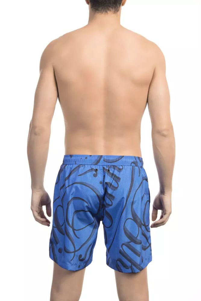 Bikkembergs Blue Polyester Men Swim Short